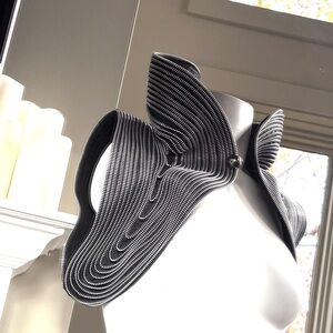 Edgy Unisex Black & Silver Zipper Unique Bolero Vest Avant Futuristic Couture